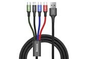 USB kaapelit - Baseus Fast USB Cable 4in1 2xUSB-C / Lightning / Micro 3.5A 1.2m - Black - CA1T4-B01