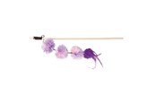 Kissat - Trixie Playing Rod with Pompom Balls 40 cm assorted colours - TX45698