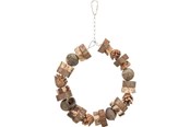Lintujen lelut - Trixie Ring swing wood/pine cone ø 18 cm - TX51701