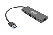 USB hub - Tripp Lite 4-Port Portable Slim USB 3.0 Superspeed Hub w/ Built In Cable - hub - 4 ports USB hub - 4 porttia - Musta - U360-004-SLIM