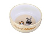 Kanit & Jyrsijät - Trixie Honey & Hopper Ceramic Bowl 250 ml/ø 11 cm assorted colours - TX60808