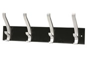 Ripustimet & koukut - Unilux Cypres coat hook rack with 4 hooks black - 100340805