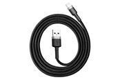 USB kaapelit - Baseus Cafule USB Lightning Cable 2.4A 1m (Gray+Black) - CALKLF-BG1