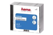 Tallennus - lisävarusteet - Hama Standard CD Double Jewel Case pack of 5 transparent/black - 44745