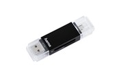 Muistikortinlukijat - adapterit ja kortinlukijat - Hama "Basic" USB 2.0 OTG Cardreader SD / microSD black - 181056