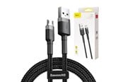USB kaapelit - Baseus Cafule Cable USB For Micro 2A 3m Gray+Black - 6953156296374