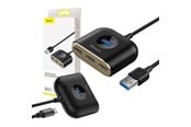 USB hub - Baseus Square round 4-in-1 USB hub - 4 porttia - USB 3.0 - Musta - CAHUB-AY01