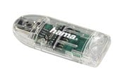 Muistikortinlukijat - adapterit ja kortinlukijat - Hama "8in1" USB 2.0 Card Reader SD / microSD transparent - 91092