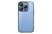 Puhelin - Kannet ja kotelot - Baseus Glitter Transparent Case and Tempered Glass set for iPhone 14 Pro (blue) - ARMC021303