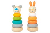 Vauva- ja taaperolelut - Small Foot - Wooden Stacking Tower Animal Pastel - 11714