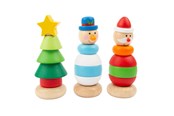 Vauva- ja taaperolelut - Small Foot Wooden Stacking Tower Christmas Figure 1 pcs. (Assorted) - 11466