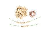 Luovat leikit - Small Foot - Wooden Letter Beads Making Bracelets. - 10713