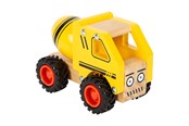 Leluautot - Small Foot - Wooden Cement Truck Yellow - 12286