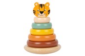 Vauva- ja taaperolelut - Small Foot - Wooden Stacking Tower Safari Tiger 7 - 11706