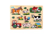 Palapelit - Small Foot - Wooden Stud Puzzle Farm 9pcs. Puu - 1767