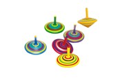 Roolileikit - Small Foot - Wooden Spinning Top with Stripes 6pc - 1730