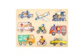 Palapelit - Small Foot - Wooden Stud Puzzle City Vehicles 9pc Puu - 11503