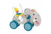 Vauva- ja taaperolelut - Small Foot - Wooden Push Figure Elephant with Moto - 11088