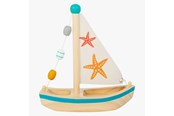 Vesileikit - Small Foot - Bath Toy Wooden Sailboat Starfish - 11658