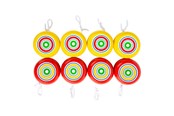 Ulkoleikit - Small Foot - Wooden Yo-Yo Yellow and Red Set of 8 - 2935