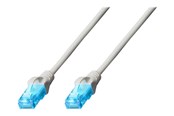 Verkkokaapelit - DIGITUS patch cable - 25 cm - grey - Harmaa - 0.25m - DK-1512-0025
