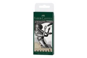 Kirjoitus- ja piirustustarvikkeet - Faber-Castell 6 Pitt Artist Pens Black - 167154