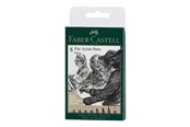 Kirjoitus- ja piirustustarvikkeet - Faber-Castell 8 Pitt Artist Pens Black - 167158
