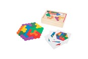 Palapelit - Small Foot - Wooden Shape Puzzle Hexagon Puu - 11729