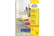 Paperit, valokuvapaperit ja tarrat - Avery Coloured removable labels yellow - L6035-20