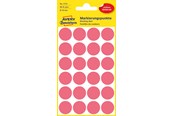Paperit, valokuvapaperit ja tarrat - Avery Colour coding dots permanent neon red - 3172