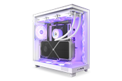 NZXT H6 Flow Compact Dual Chamber with RGB - Matte White - Kotelot - Miditower - Valkoinen