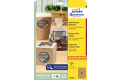 Paperit, valokuvapaperit ja tarrat - Avery Brown kraft rectangular Product Labels (recycle) - L7109-25