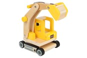 Leluautot - Small Foot - Wooden Excavator Yellow - 12010