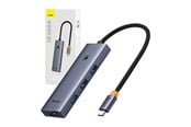 USB hub - Baseus 4in1 Hub UltraJoy USB-C do USB 3.0 (space grey) USB hub - 4 porttia - USB 3.0 - Harmaa - B0005280A813-03