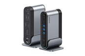USB hub - Baseus UnionJoy USB-C Docking Station 2xHDMI4K@60Hz 1xDP4K@60Hz 3xUSB-A3.0 2xUSB-C3.0 2xUSB-A2.0 1xRJ45 PD PC 1xSD+TF 1x3.5mm minijack - Grey USB hub - 17 porttia - USB 3.0 - Harmaa - B00532304811-00