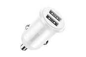 Puhelin - Adapterit & Laturit - Baseus Grain Pro Car Charger 2x USB 4.8A (white) - CCALLP-02