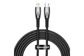 USB kaapelit - Baseus USB-C cable for Lightning Glimmer Series 20W 2m (Black) - CADH000101