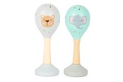 Vauva- ja taaperolelut - Small Foot - Wooden Baby Rattle Maracas Animal Set of 2 - 11886