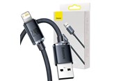 USB kaapelit - Baseus Crystal Shine cable USB to Lightning 2.4A 2m (black) - CAJY000101