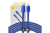 USB kaapelit - Baseus Crystal Shine cable USB-C to Lightning 20W PD 2m (blue) - CAJY000303