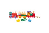 Puulelut - Small Foot - Wooden Stacking Blocks Train 16dlg. - 3498