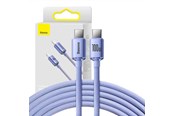 USB kaapelit - Baseus Crystal Shine cable USB-C to USB-C 100W 1.2m (purple) - CAJY000605