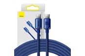 USB kaapelit - Baseus Crystal Shine cable USB-C to USB-C 100W 2m (blue) - CAJY000703