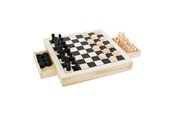 Lautapelit - Small Foot - Game Box 3in1 Chess Checkers Mill Game - 11208