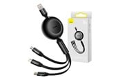 USB hub - Baseus Bright Mirror 3 USB 3-in-1 cable for micro USB / USB-C / Lightning 66W / 2A 1.1m (Black) USB hub - USB 2.0 - Musta - CAMJ010101