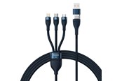 USB kaapelit - Baseus 3in1 USB cable  Flash Series 2 USB-C + micro USB + Lightning 100W 1.2m (blue) - CASS030103