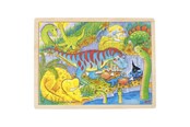 Palapelit - Goki Wooden Jigsaw Puzzle - Dinosaurs 48pcs. Puu - 57724