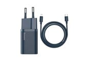 USB kaapelit - Baseus Super Si Quick Charger 1C 20W with USB-C cable for Lightning 1m (blue) - TZCCSUP-B03