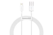 USB kaapelit - Baseus Superior Series Cable USB to Lightning 2.4A 1.5m (white) - CALYS-B02