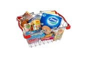 Roolileikit - Small Foot - Play Food in Metal Shopping Basket 2 - 9559